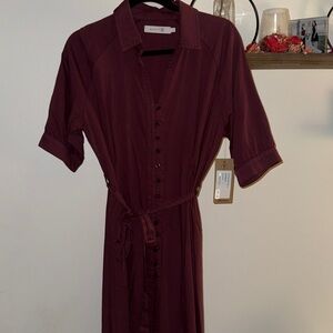Burgundy Midi Dress by Billy T